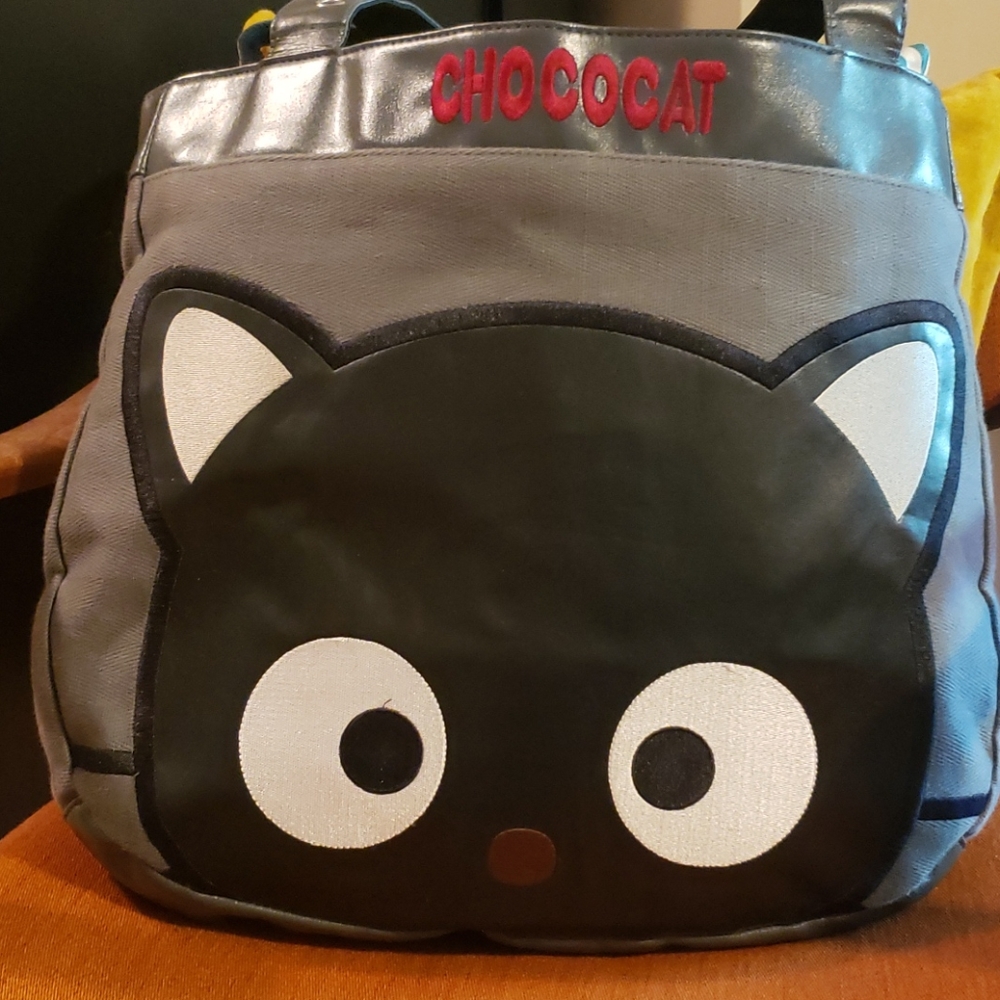 Chococat grey canvas tote bag